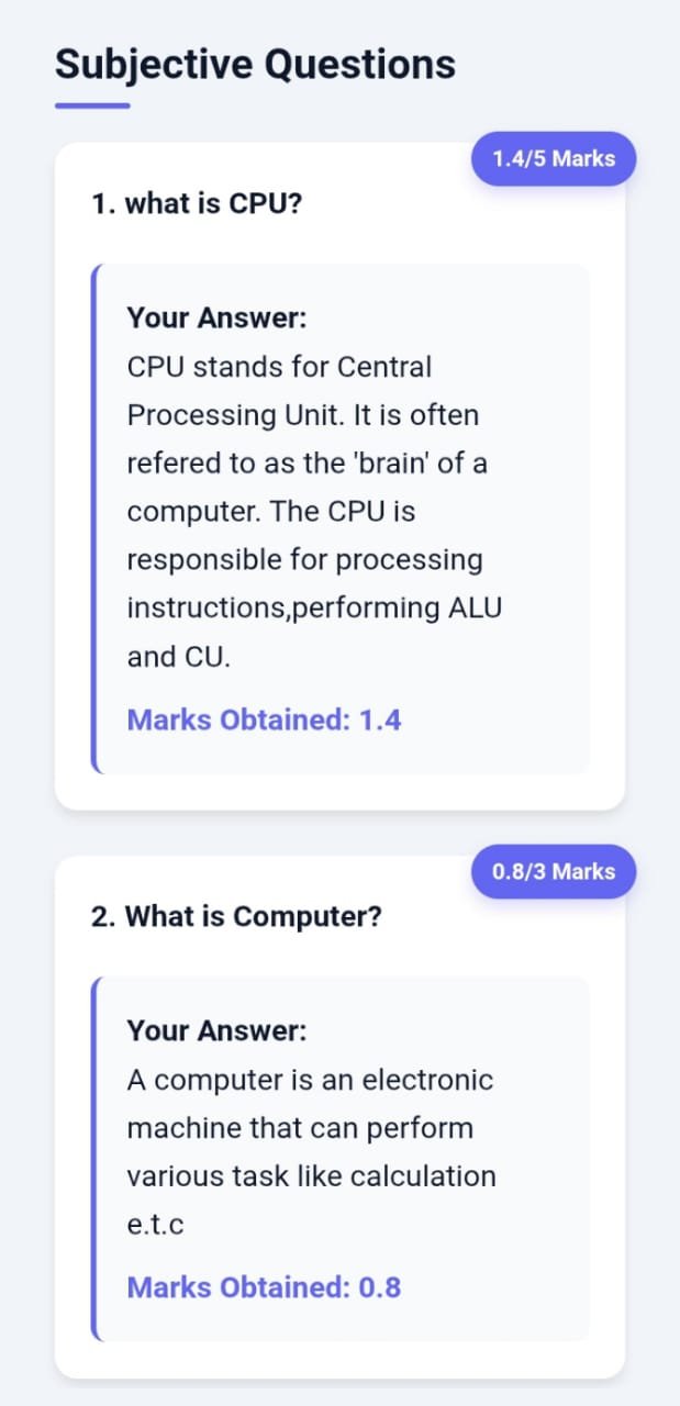 AI Marking System